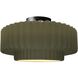 Radiance 1 Light 14.5 inch Matte Green and Matte Black Semi Flush Ceiling Light