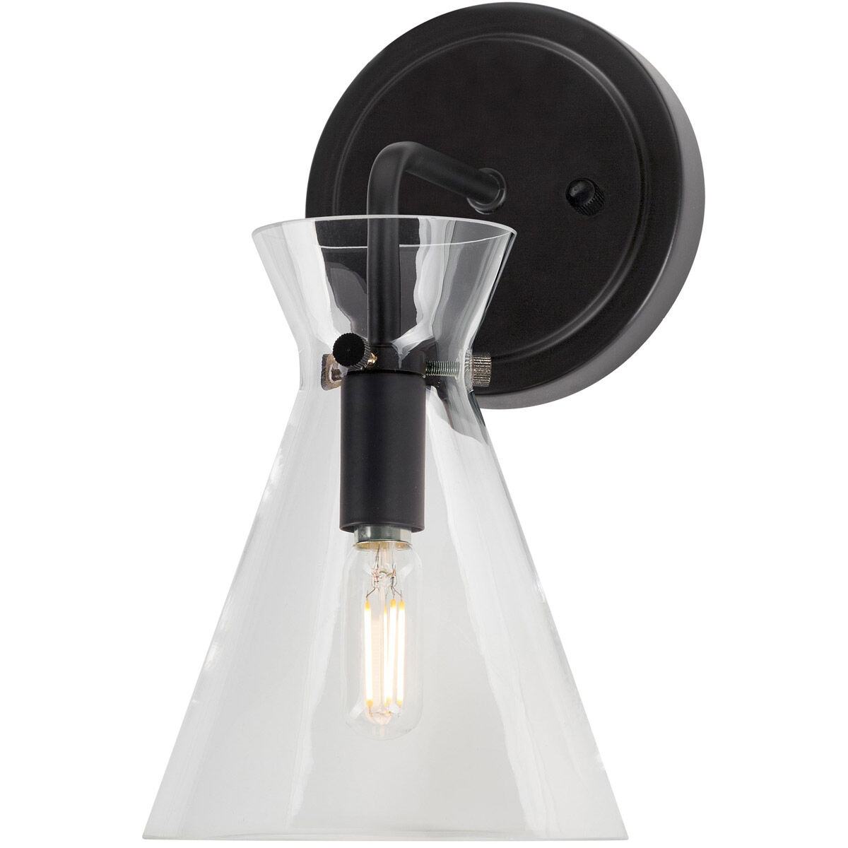 Beaker 1 Light 6 inch Black Wall Sconce Wall Light