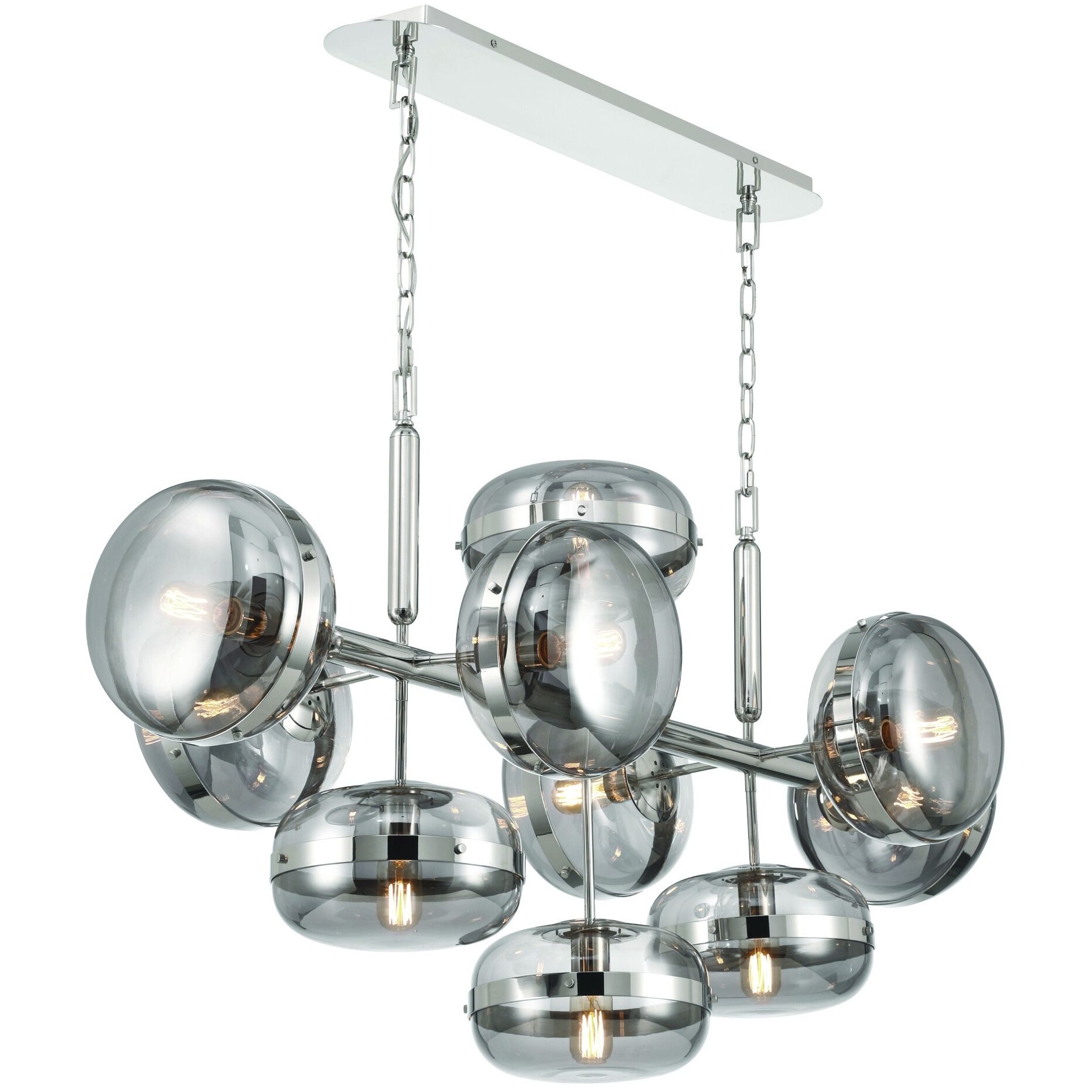 Nottingham 10 Light 21.75 inch Polished Nickel Chandelier Ceiling Light