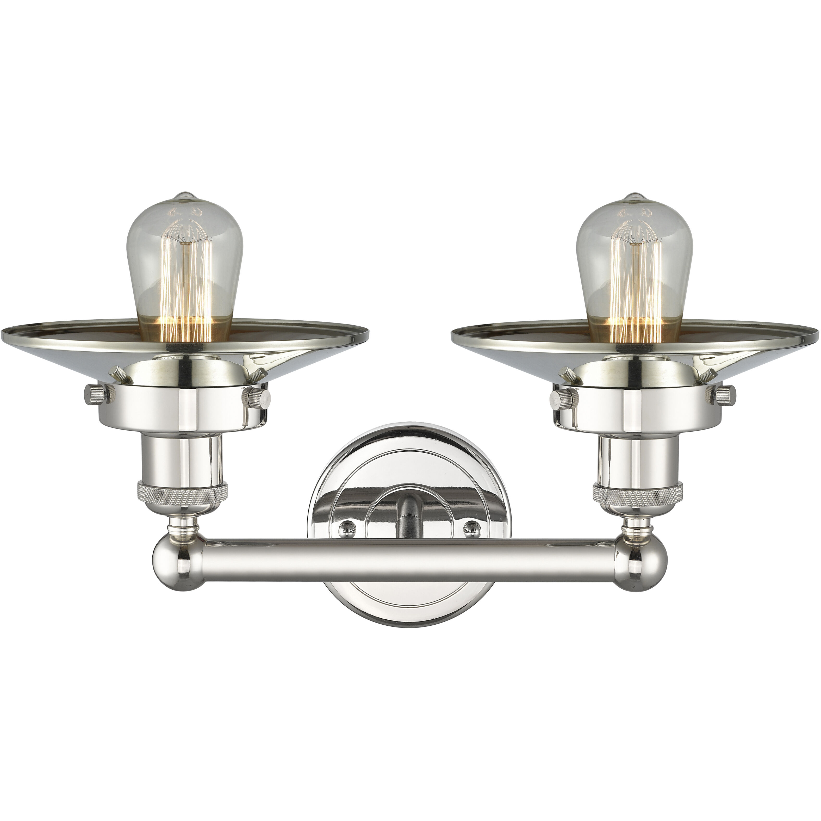 Railraod 2 Light 17 inch Polished Nickel Bath Vanity Light Wall Light