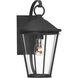 Outremont 1 Light 15.25 inch Sand Coal Black Outdoor Wall Lantern
