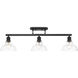 Yep Carver Island Light Ceiling Light in Matte Black, Clear Glass