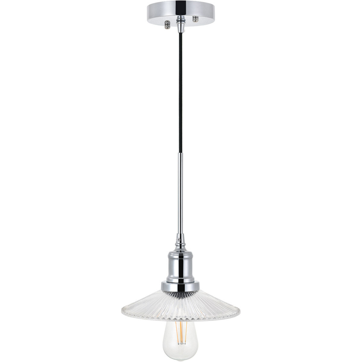 Waltz 1 Light 8.5 inch Chrome Pendant Ceiling Light