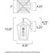 Artisan 1 Light 12.25 inch Black Outdoor Wall Mount