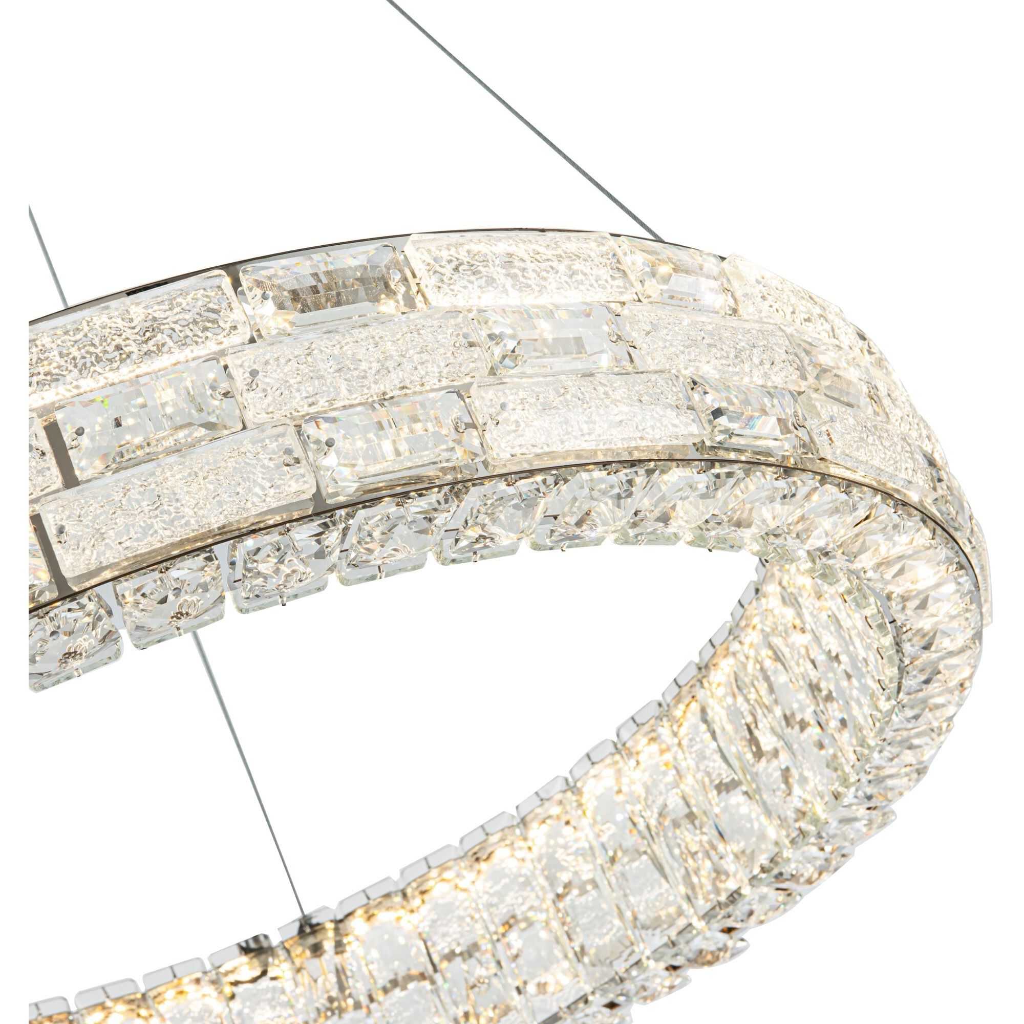 Elegance LED 23.62 inch Polished Nickel Chandelier Ceiling Light