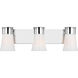 Drew & Jonathan Scott Roy 3 Light 23 inch Chrome Vanity Light Wall Light