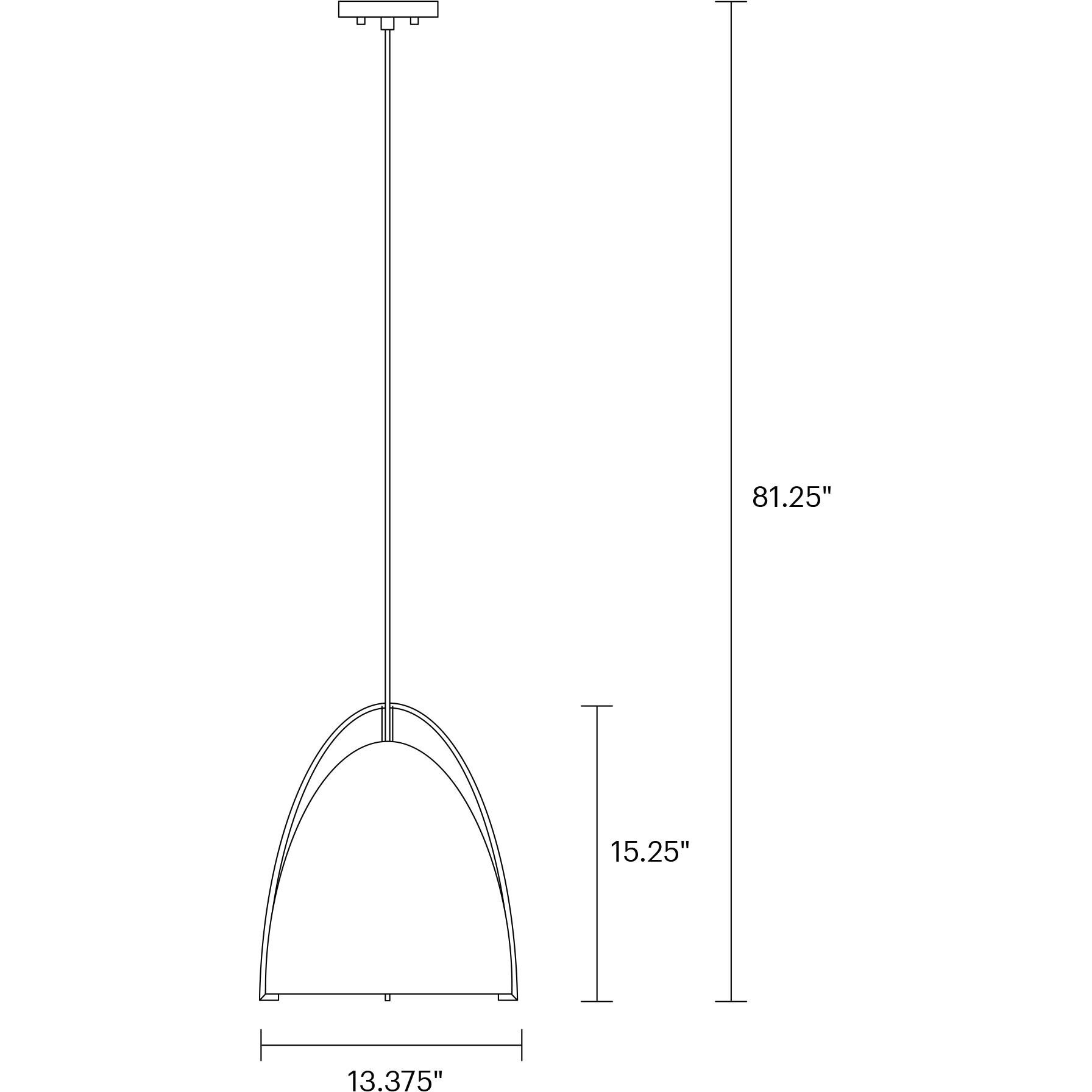 Sean Lavin Norman Pendant Ceiling Light in Satin Brass