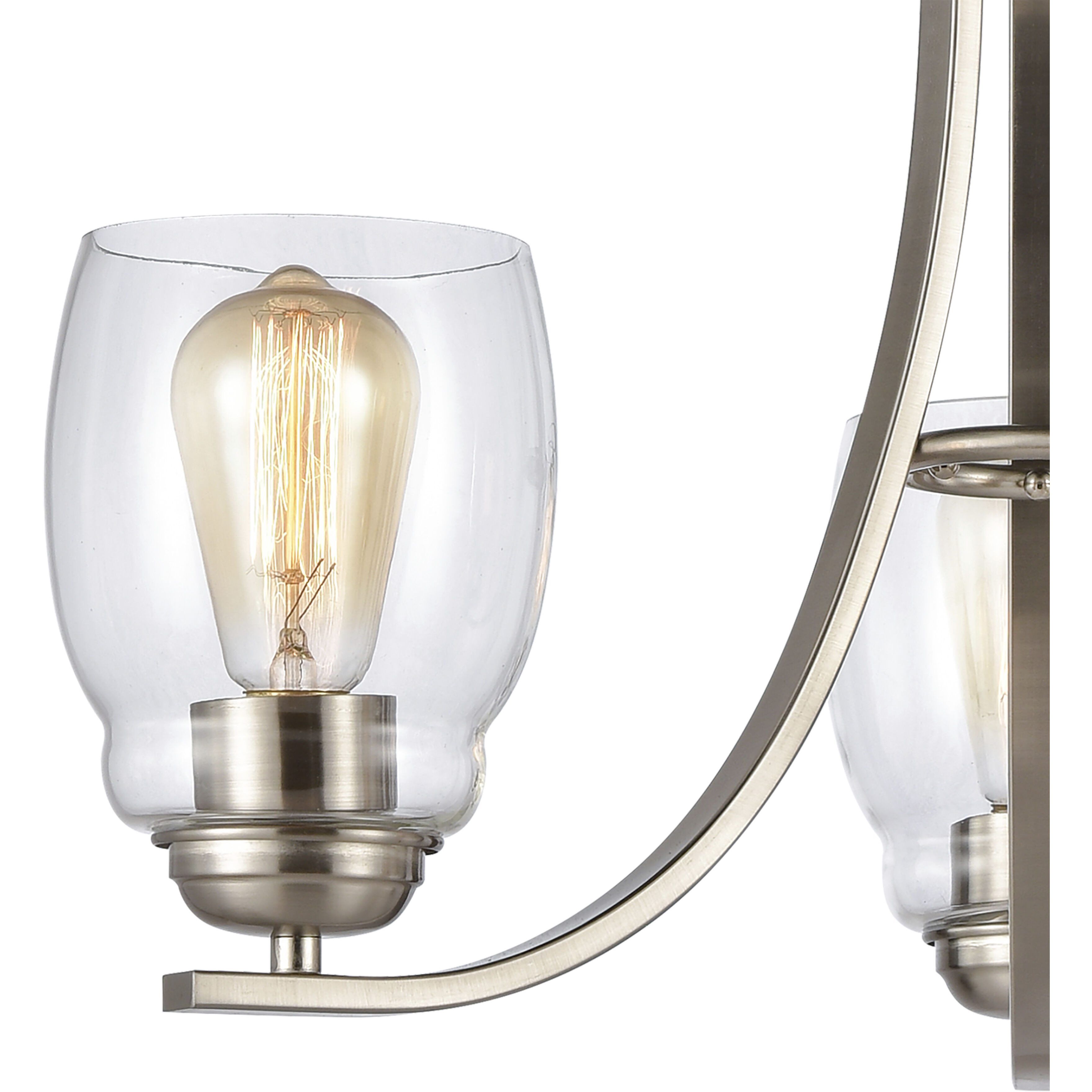 Calistoga 3 Light 23 inch Brushed Nickel Chandelier Ceiling Light