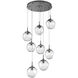 Aster LED LED Graphite Chandelier Ceiling Light, Round Multi-Port