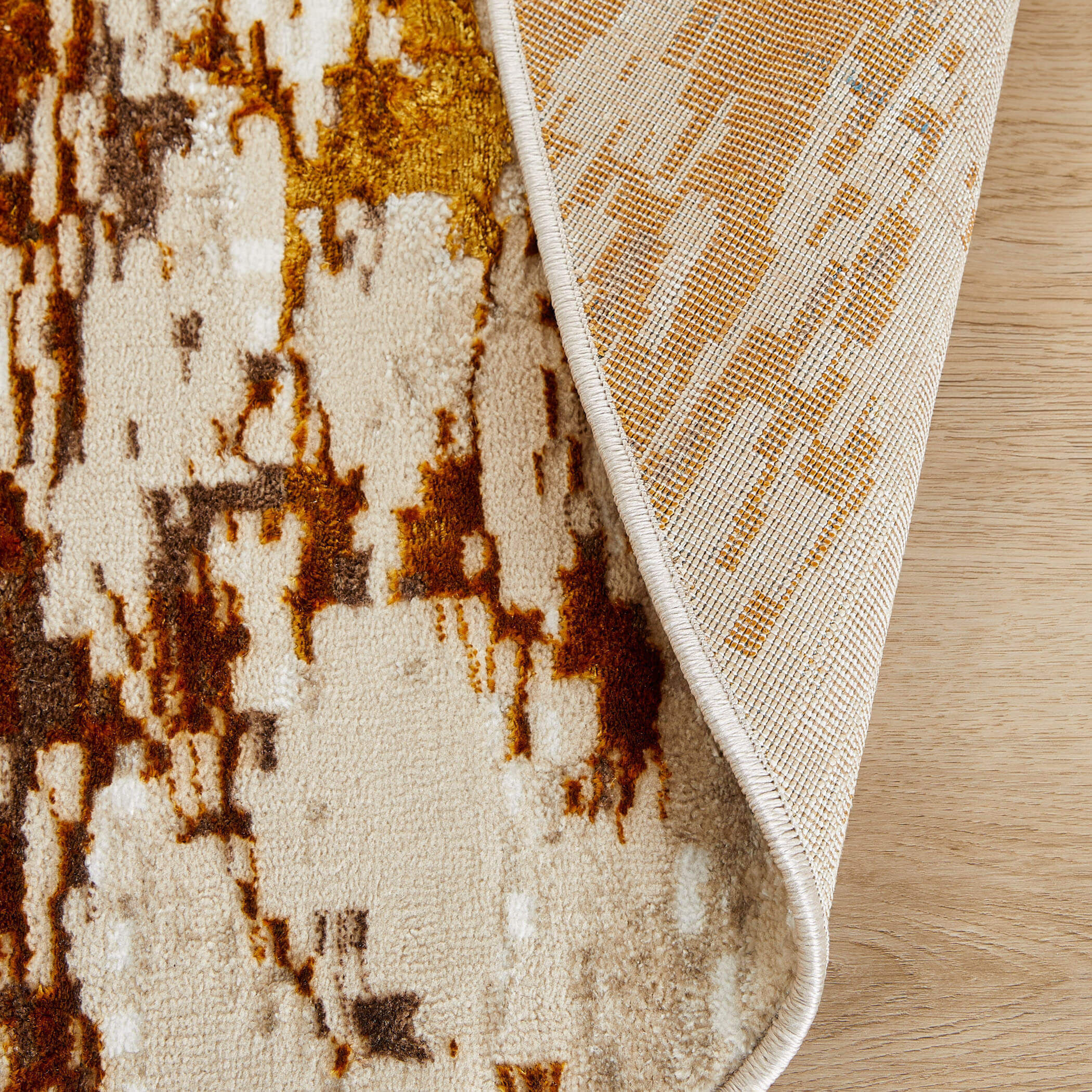 Sibel Gold Rug in 8 Round