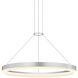 Corona LED 23.75 inch Bright Satin Aluminum Pendant Ceiling Light