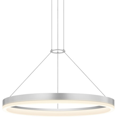 Corona LED 23.75 inch Bright Satin Aluminum Pendant Ceiling Light