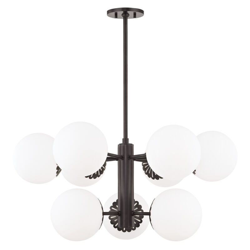 Mitzi H193809 OB Paige 9 Light 33 inch Old Bronze Chandelier