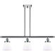 Ballston Small Cone 3 Light 36 inch Polished Chrome Island Light Ceiling Light in Matte White Glass, Ballston
