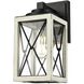 County Fair 1 Light 12.25 inch Black and Birchwood on Metal Outdoor Sconce