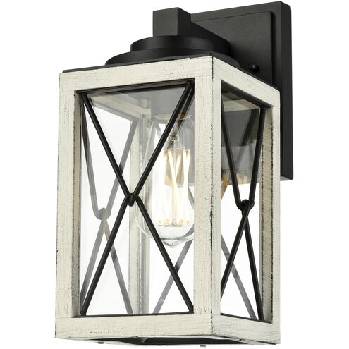 County Fair 1 Light 12.25 inch Black and Birchwood on Metal Outdoor Sconce