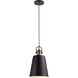 Sedona 1 Light 10 inch Oil Rubbed Bronze/Antique Brass Single Pendant Ceiling Light