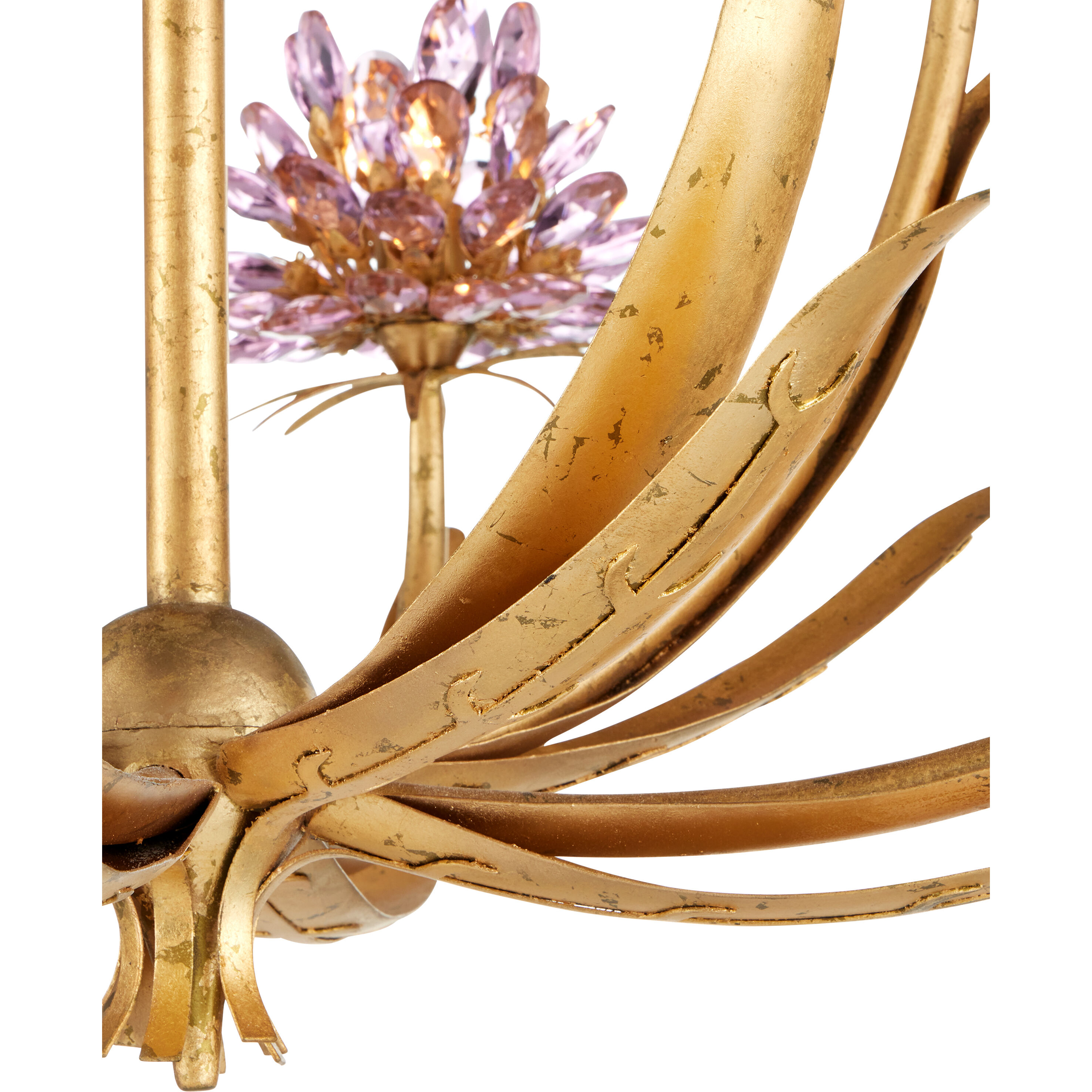 Marilee 8 Light 29.5 inch Pink/Dutch Gold Leaf Chandelier Ceiling Light, Medium