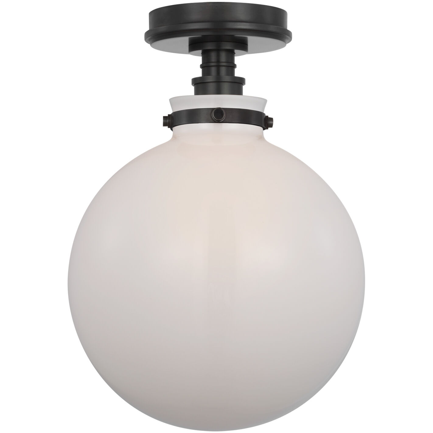 Chapman & Myers Parkington LED 10 inch Bronze Globe Flush Mount Ceiling Light