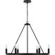 Mirla 6 Light 28 inch Midnight Black Chandelier Ceiling Light in Standard