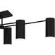 Foreland 6 Light 50 inch Matte Black Semi-Flush Mount Ceiling Light, Extra Large