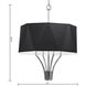 Diamond 4 Light 21 inch Polished Nickel Chandelier Ceiling Light in Black Fabric