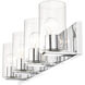 Zurich 4 Light 36 inch Polished Chrome Vanity Sconce Wall Light