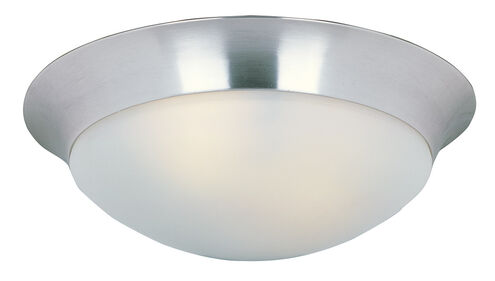 Essentials - 585x 3 Light 17 inch Satin Nickel Flush Mount Ceiling Light in Frosted