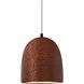 Radiance Collection 1 Light 9 inch Matte Black and Hammered Copper and White Pendant Ceiling Light