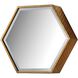 Hexagonal 15.75 X 13.75 inch Gold with Mirror Wall Mirror