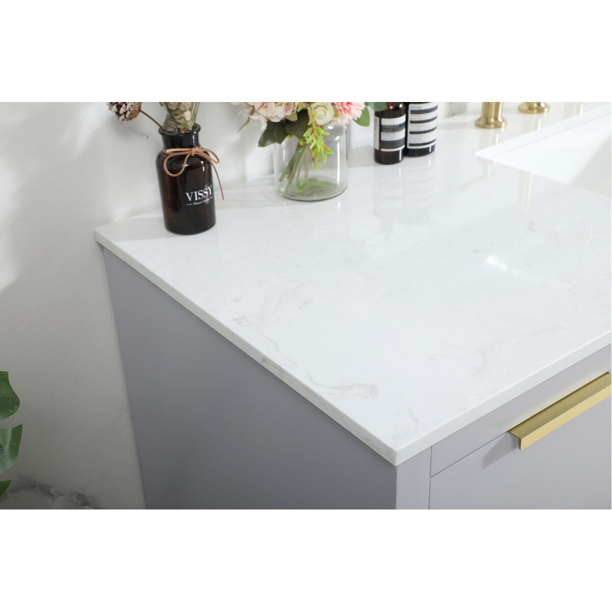 Blake 60 X 22 X 34 inch Grey Vanity Sink Set