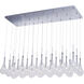 Larmes LED LED 51.5 inch Polished Chrome Linear Pendant Ceiling Light