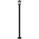 Portland 1 Light 109.38 inch Oil Rubbed Bronze Outdoor Post Mounted Fixture in Clear Seedy Glass, 13.5