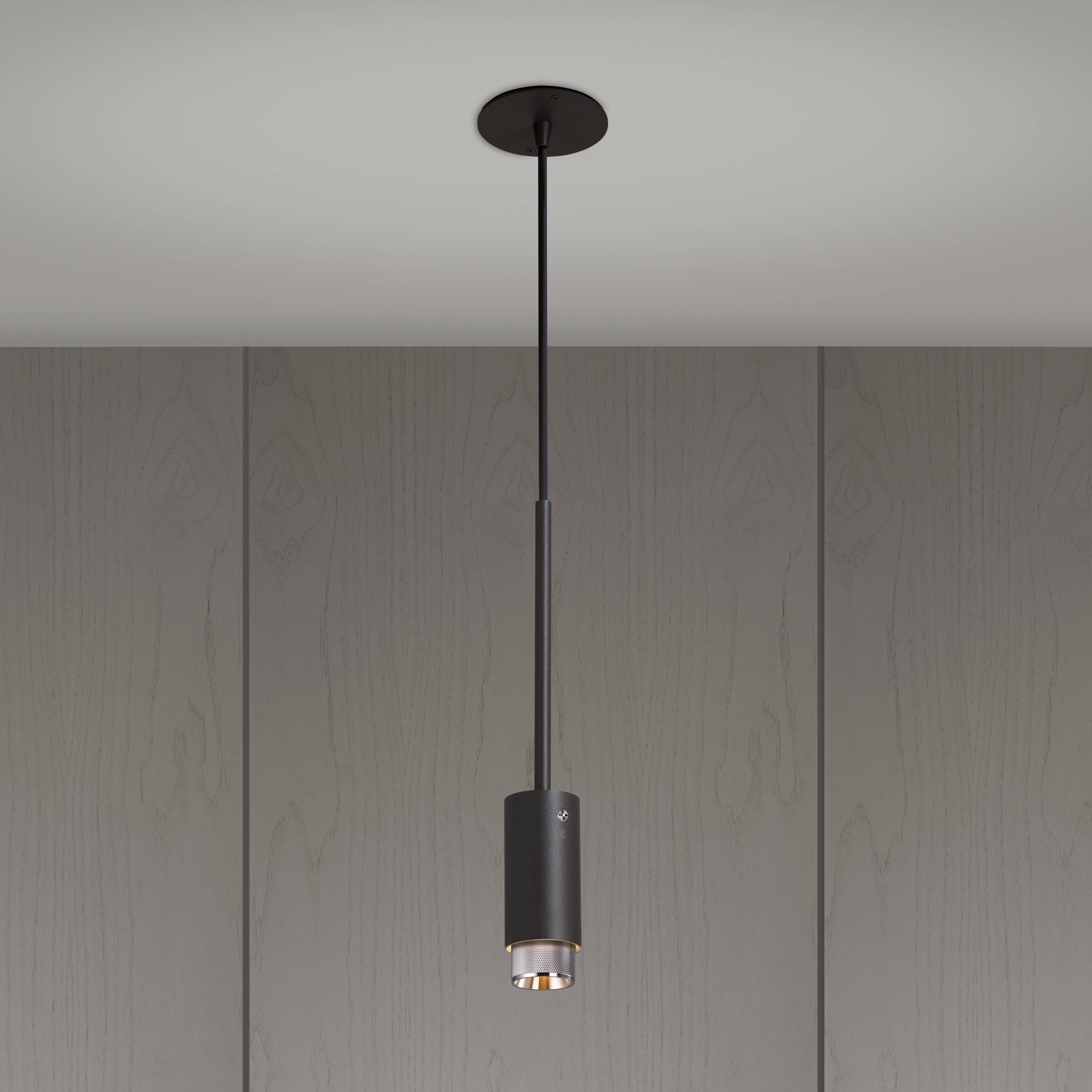 Exhaust Pendant LED 2.36 inch Graphite / Steel Pendant Ceiling Light