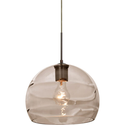 Spirit 10 1 Light Bronze Cord Pendant Ceiling Light in Smoke Spirit Glass