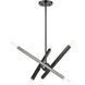 Monaco 6 Light 18 inch Black Chrome Chandelier Ceiling Light