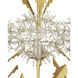 Dandelion 3 Light 22.75 inch Contemporary Silver Leaf and Silver and Contemporary Gold Leaf Pendant Ceiling Light