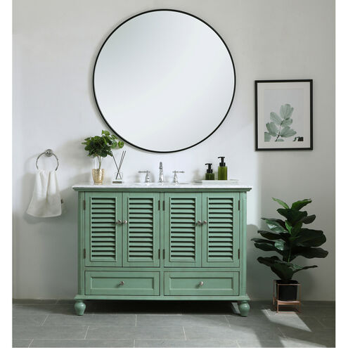 Rhodes 48 X 48 X 35 inch Vintage Mint and Brushed Nickel Vanity Sink Set