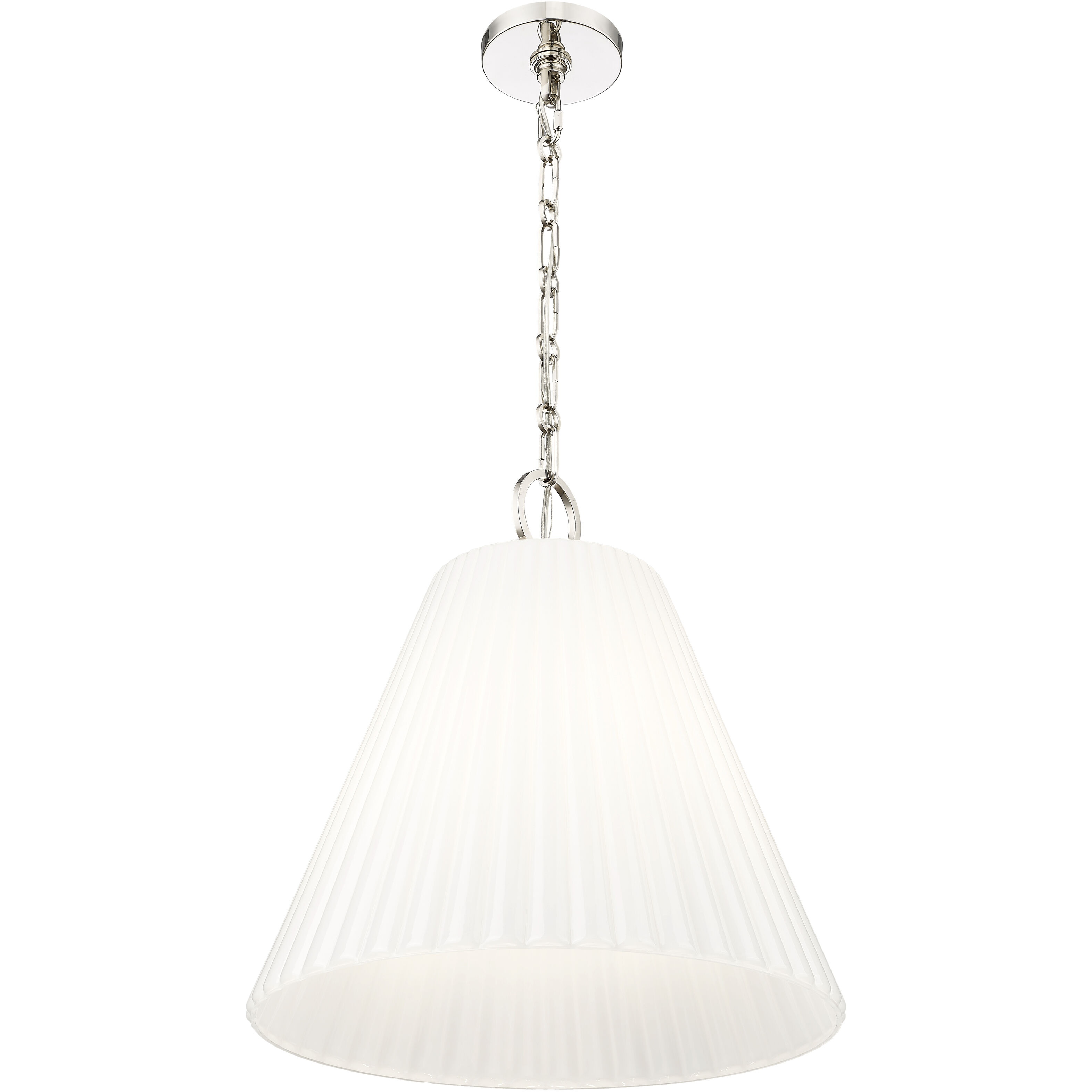 Alaric 3 Light 18 inch Polished Nickel Pendant Ceiling Light