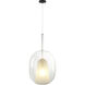 Dusk 1 Light 9.84 inch Black Pendant Ceiling Light in Clear