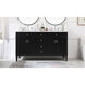 Park Avenue 60 X 21.5 X 35 inch Black Vanity Sink Set