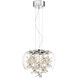 Destiny LED 15 inch Chrome with Glass Shade Pendant Ceiling Light