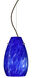 Pera 9 1 Light Bronze Pendant Ceiling Light in Incandescent, Blue Cloud Glass