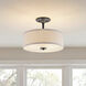 Briscoe 2 Light 13 inch Graphite Semi-Flush Mount Ceiling Light