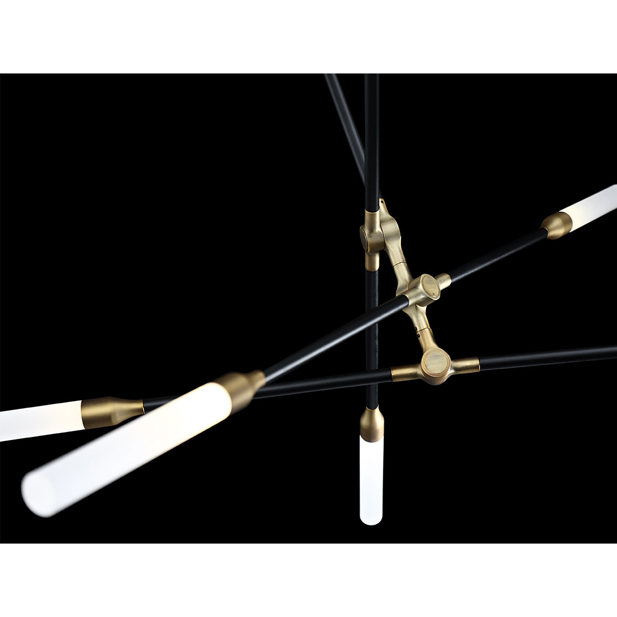 Houdini LED 30.75 inch Black Aged Brass Pendant Ceiling Light, dweLED