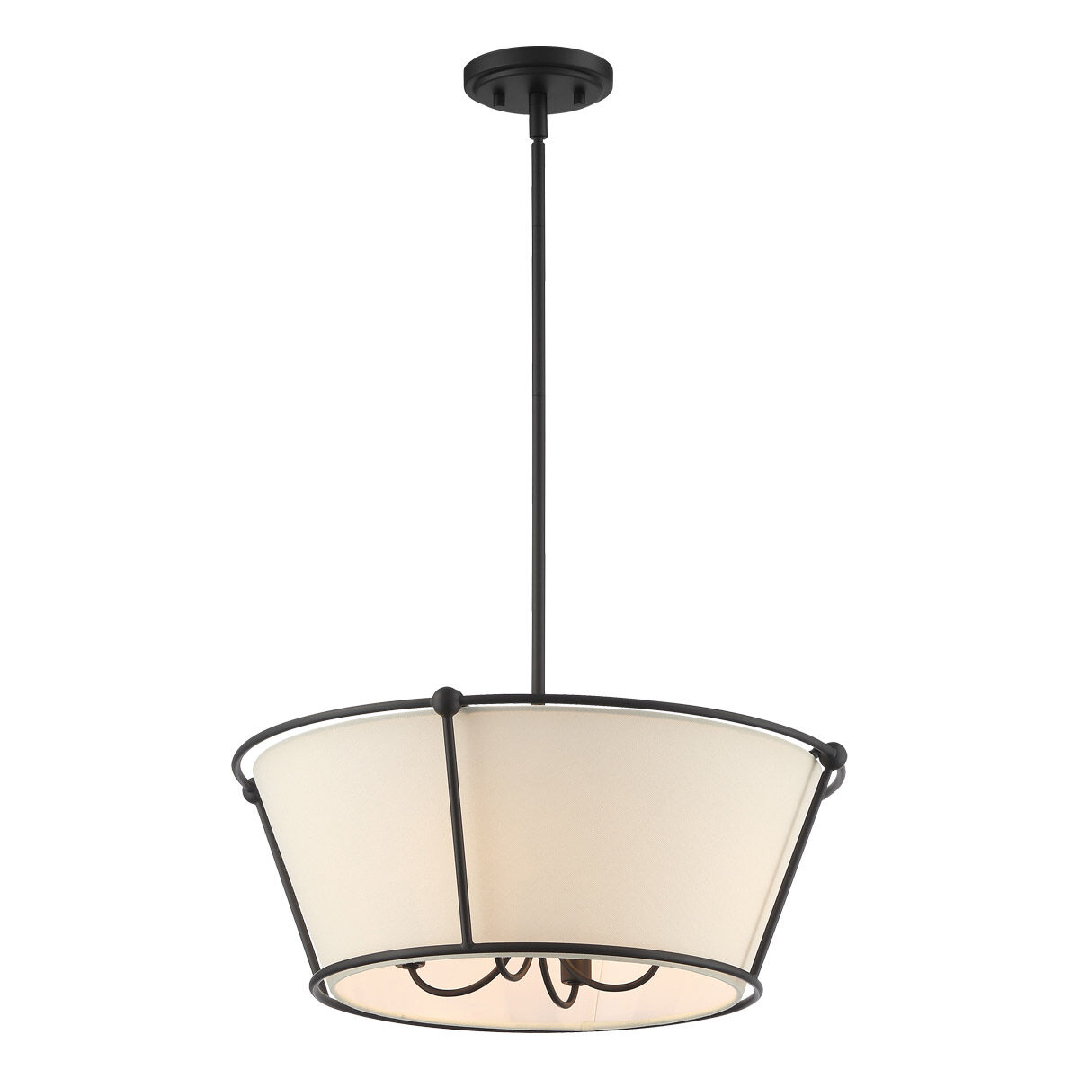 Pulito 4 Light 21 inch Matte Black Convertible Pendant Ceiling Light