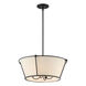 Pulito 4 Light 21 inch Matte Black Convertible Pendant Ceiling Light