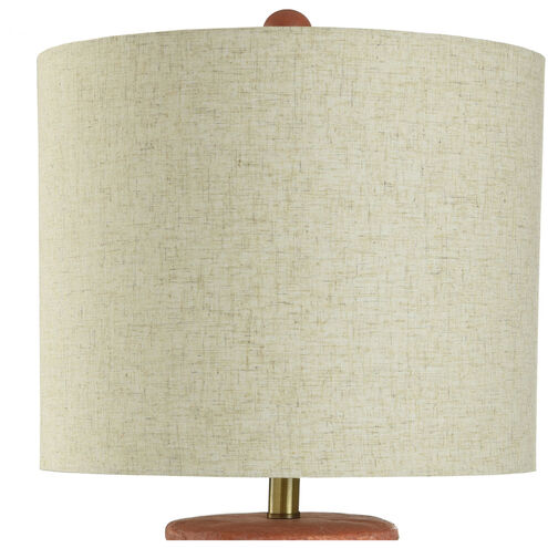 Terracotta 26.5 inch 150 watt Terracotta and Brushed Nickel Table Lamp Portable Light
