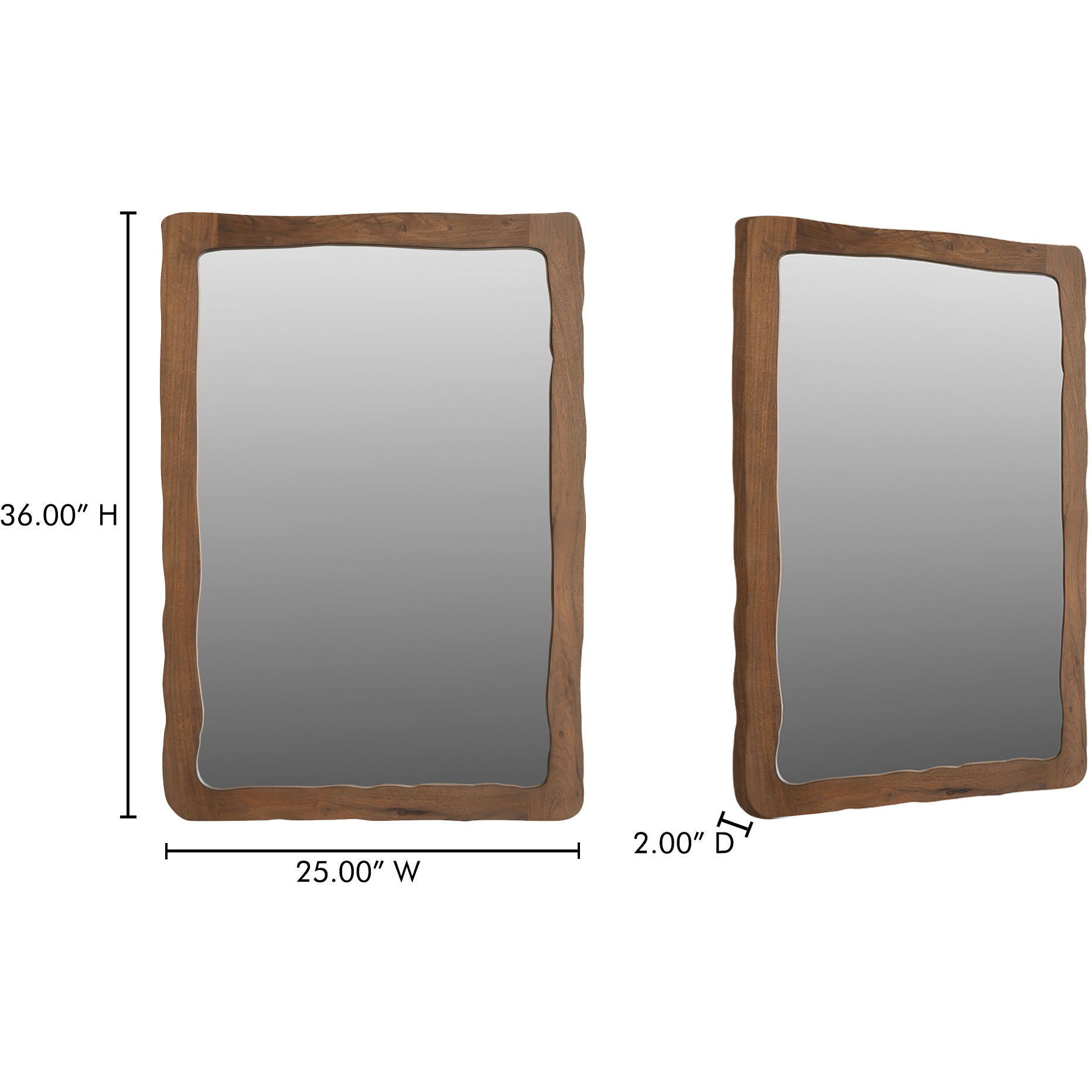 Ellis 36 X 25 inch Brown Mirror, Small