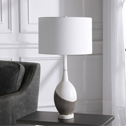 Tanali 29 inch 150.00 watt Charcoal Concrete and Polished White Marble Table Lamp Portable Light